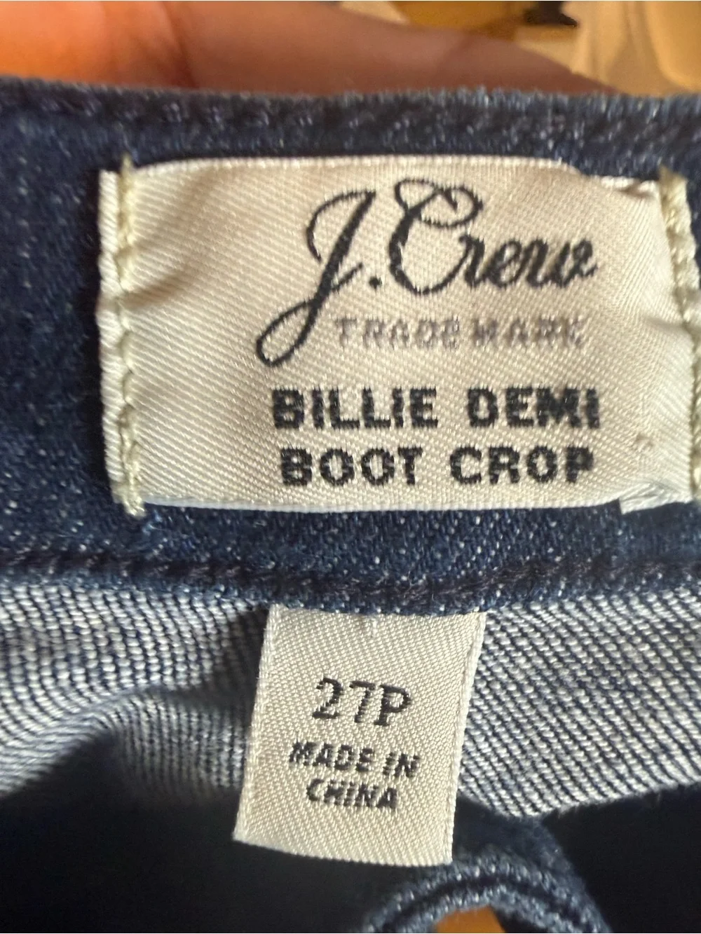 J9 J.Crew Billie Demi-Boot Crop Jeans 27P Sailor Button High Rise Stretch Denim